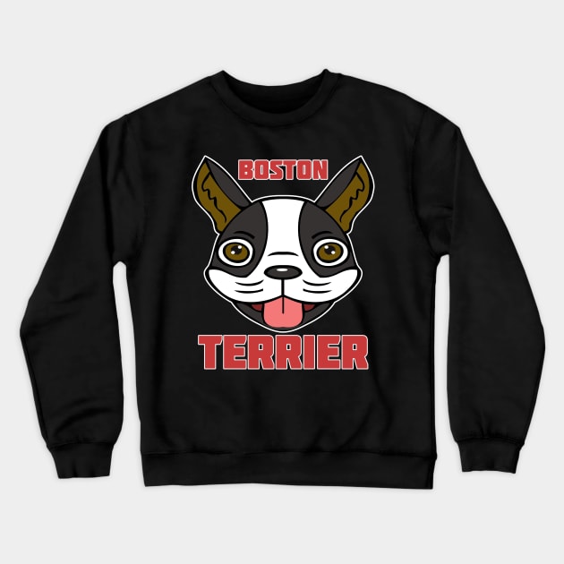 Boston Terrier #3 Crewneck Sweatshirt by RockettGraph1cs